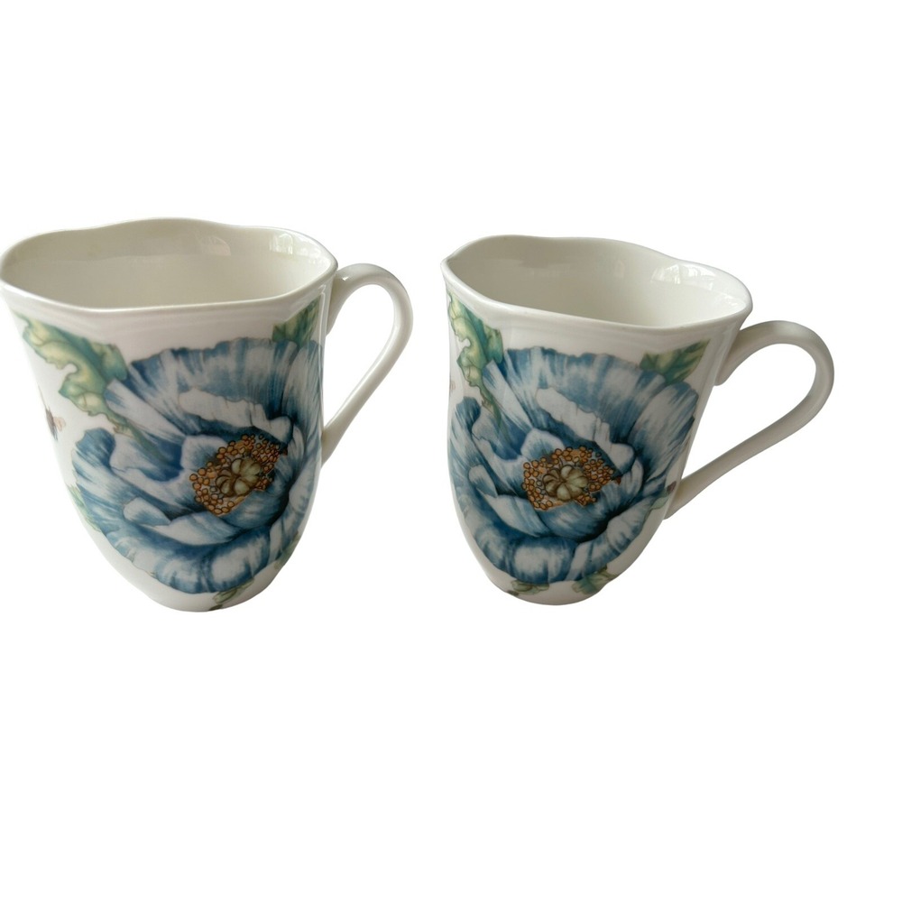 Lenox American by Design "Butterfly Meadow" Coffee/Tea Cup set of 2